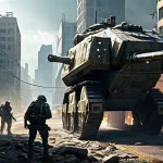 에이지오브제트 영웅 조합 시뮬레이션 - **Prompt:** A dynamic, wide-angle shot of a diverse team of "Age of Z" heroes engaging a zombie hord...