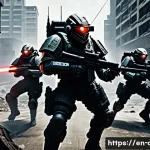 에이지오브제트 업데이트 내역 분석 - **Prompt 1: High-Level Monster Encounter**
"A dynamic, action-packed scene depicting a squad of ...